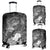 American Samoa Polynesian Custom Personalised Luggage Covers - Humpback Whale with Tropical Flowers (White) - Polynesian Pride