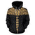Pohnpei All Over Zip up Hoodie Gold Neck Style - Polynesian Pride