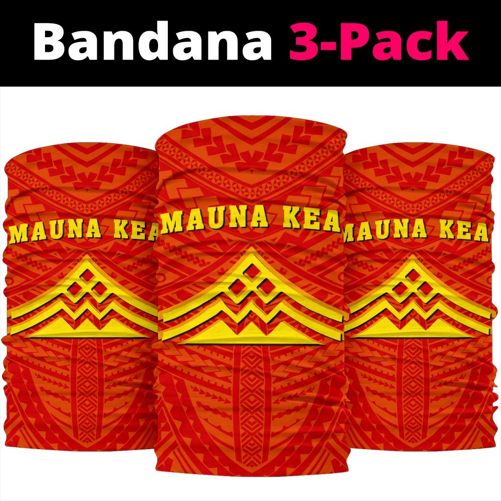 Hawaii Culture Polynesian Mauna Kea Bandana 3 - Pack - AH - Red - Polynesian Pride