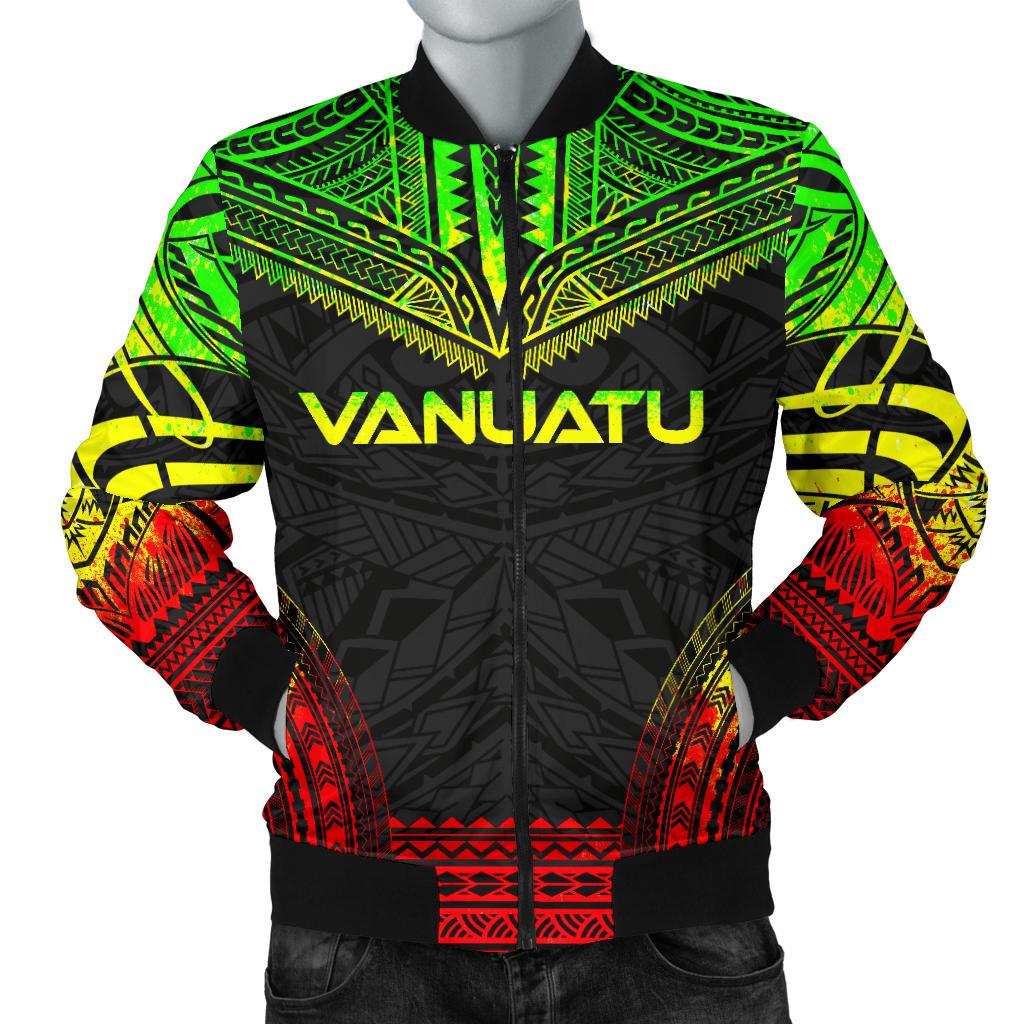 Vanuatu Polynesian Chief Men's Bomber Jacket - Reggae Version Reggae - Polynesian Pride