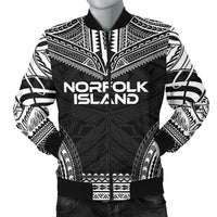Norfolk Island Polynesian Chief Men's Bomber Jacket - Black Version Black - Polynesian Pride