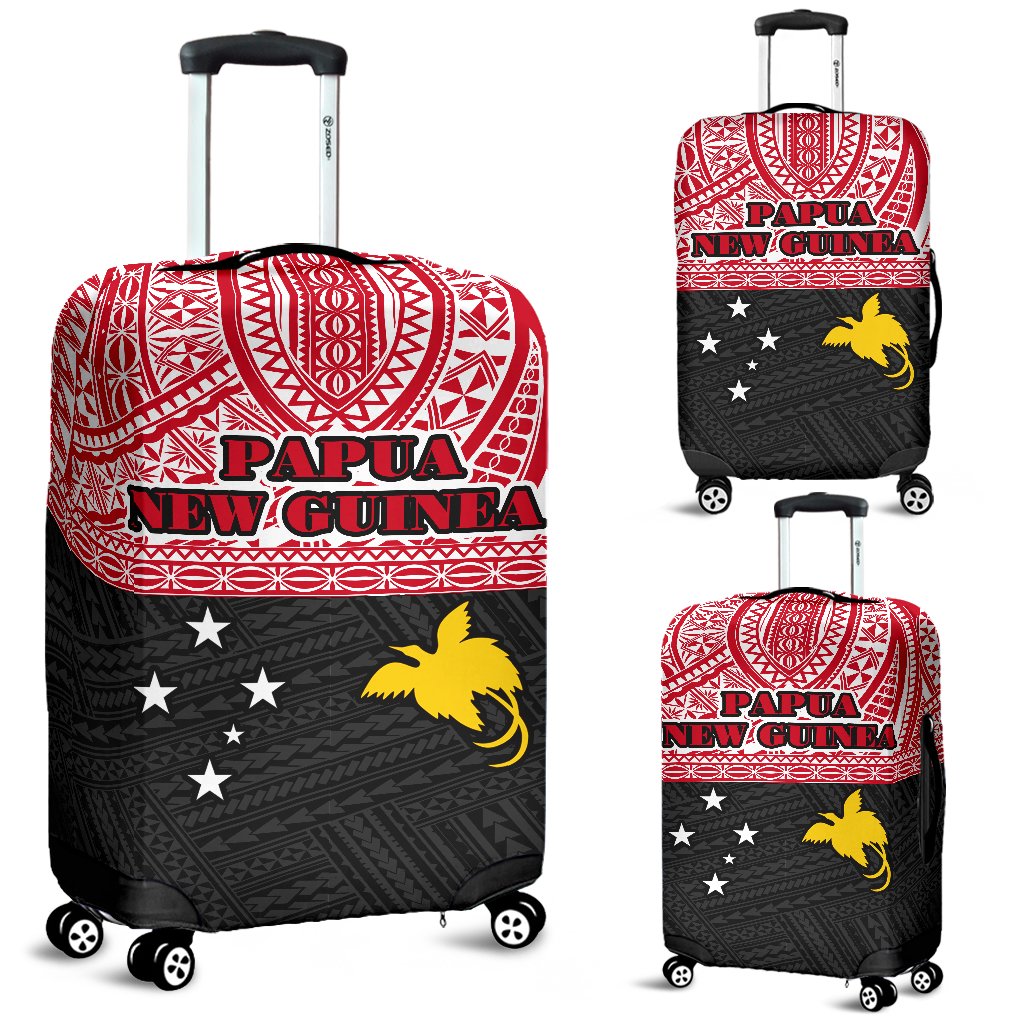 Papua New Guinea Luggage Covers - Polynesian Design Black - Polynesian Pride