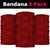Polynesian Symmetry Red Bandana 3 - Pack - Polynesian Pride