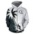 Fiji Rugby Zip up Hoodie Unisex White - Polynesian Pride