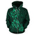 Tahiti Polynesian Family Turtles Zip up Hoodie Green - Polynesian Pride