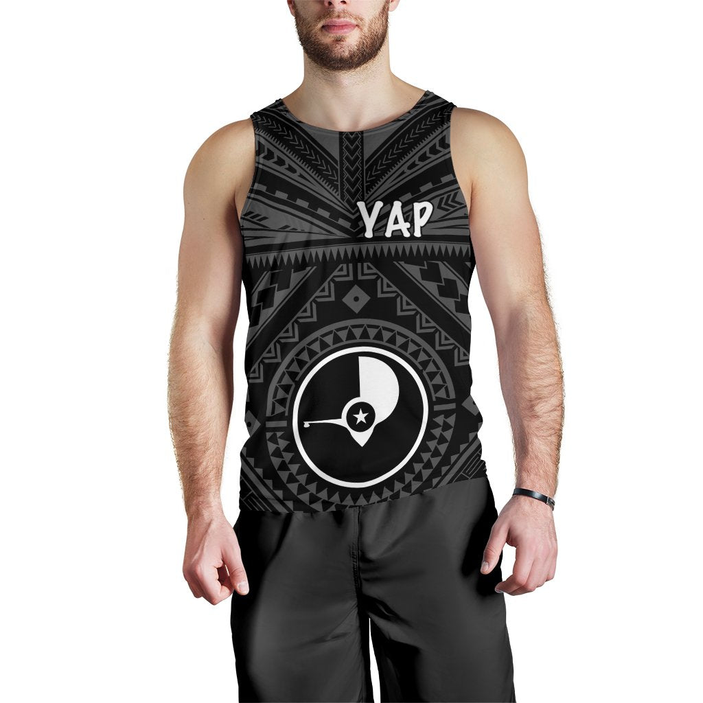 Yap Men's Tank Top - Yap Seal With Polynesian Tattoo Style - Polynesian Pride