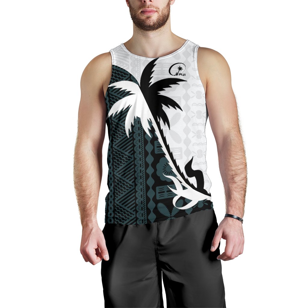 Fiji Coconut Tree Men's Tank Top K4 - Polynesian Pride