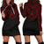 Austral Islands Women Hoodie Dress - Austral Islands Coat Of Arms Polynesian Red Black Red - Polynesian Pride