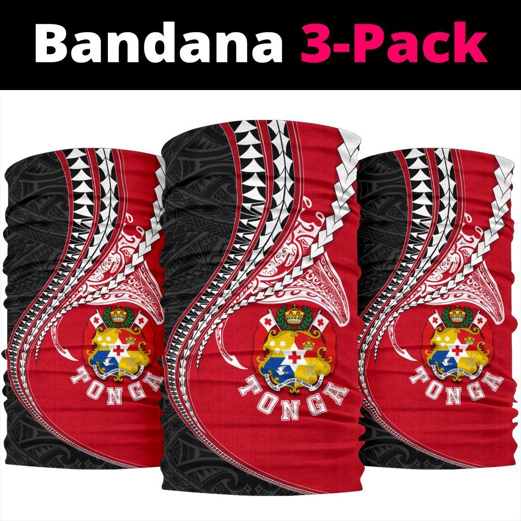 Tonga Bandana 3 - Pack Manta Polynesian One Size Red - Polynesian Pride
