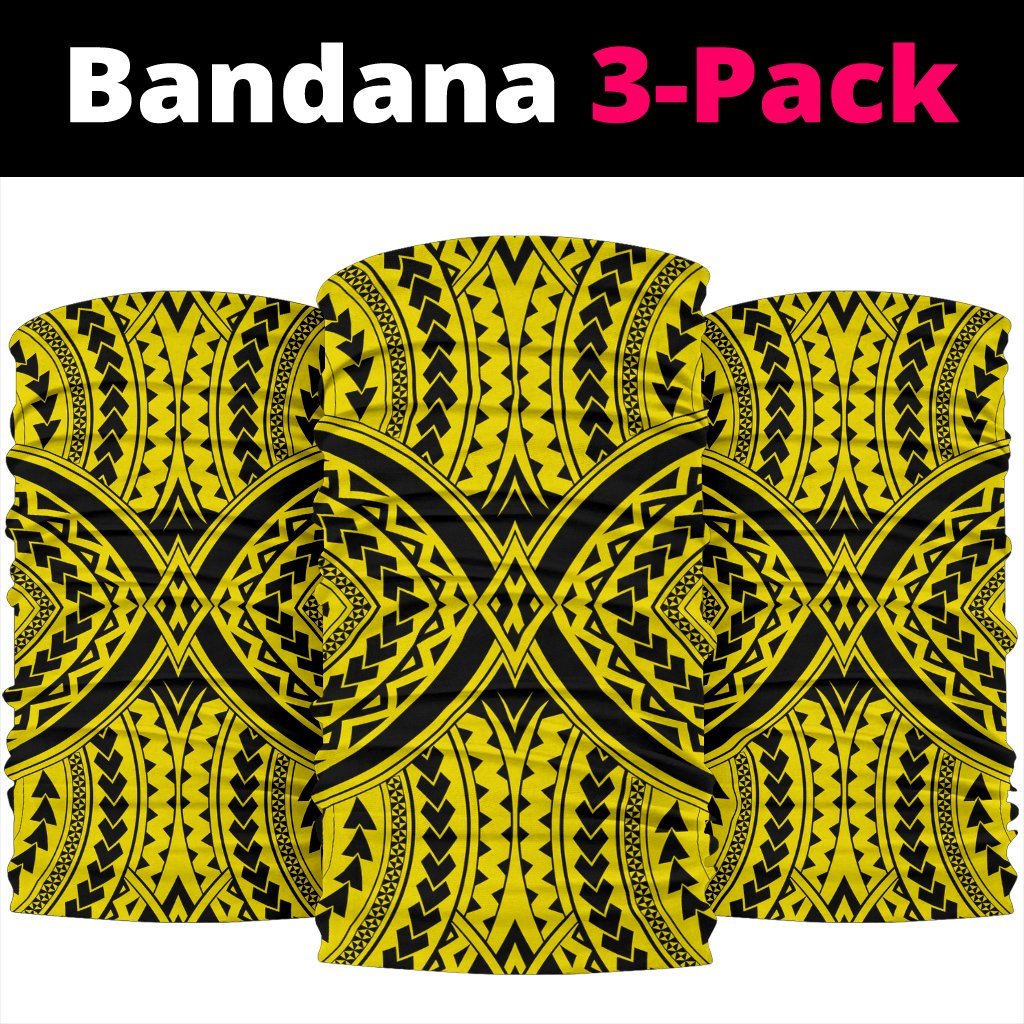Polynesian Tradition Yellow Bandana 3 - Pack - Polynesian Pride