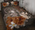 Kanaka Maoli (Hawaii) Quilt Bed Set - Hibiscus Turtle Tribal Brown - Polynesian Pride