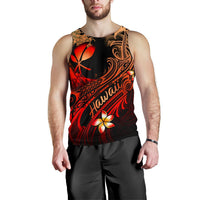 Hawaii Polynesian Men's Tank Top - Plumeria Flowers And Waves - Polynesian Pride