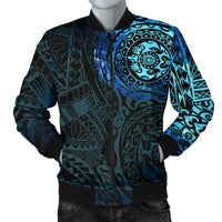 Polynesian Tattoo Style Men's Bomber Jacket Special Blue - Polynesian Pride