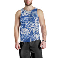 Polynesian Men Tank Top 47 White-Blue - Polynesian Pride