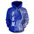 Federated States of Micronesian Polynesian Hoodie Coconut Tree Blue - Polynesian Pride