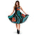 Polynesian Hawaii Midi Dress - Turquoise Plumeria Women TURQUOISE - Polynesian Pride