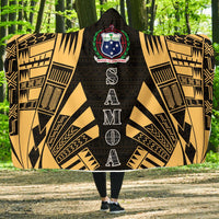 Samoa Hooded Blanket - Polynesian Tattoo Gold Hooded Blanket Gold - Polynesian Pride