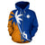 Marshall Islands Zip up Hoodie Marshall Islands Flag Seal Coconut Tree - Polynesian Pride