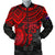 American Samoa Polynesian Bomber Jacket (Men) - Red Turtle Red - Polynesian Pride