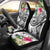 Guam Polynesian Car Seat Covers - Summer Plumeria (White) Universal Fit White - Polynesian Pride