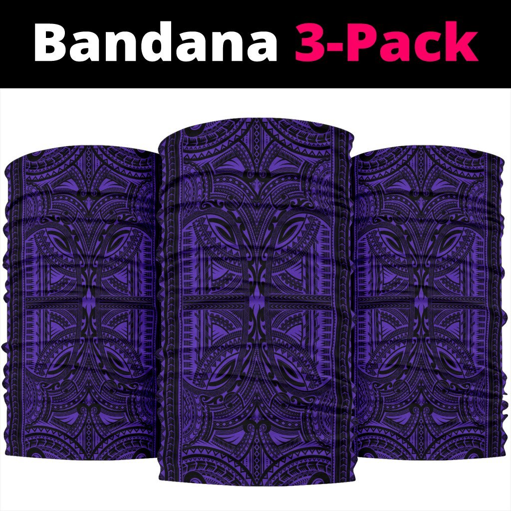 Polynesian Tribal Tatau Purple Unisex Bandana One Size Purple - Polynesian Pride