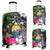 Nauru Luggage Covers - Turtle Plumeria Banana Leaf Crest Black - Polynesian Pride