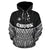 Chuuk Polynesian Zip up Hoodie Black Pride Map and Seal - Polynesian Pride