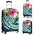 Papua New Guinea Polynesian Luggage Covers - Summer Plumeria (Turquoise) - Polynesian Pride