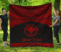 Hawaii Polynesian Custom Personalised Premium Quilt - Hawaii Pride Red Version Red - Polynesian Pride