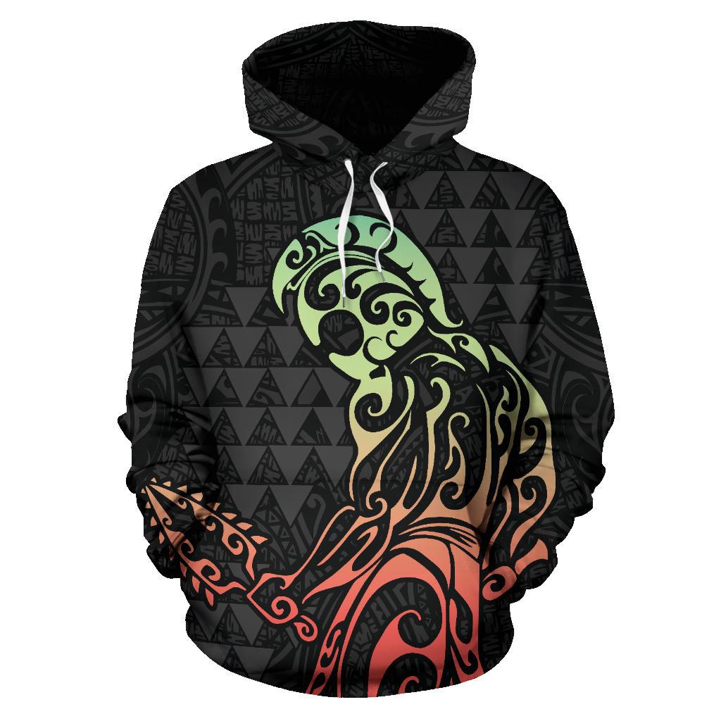 Polynesian Kakau Helmet Weapon Kanaka Warrior Hoodie - Polynesian Pride