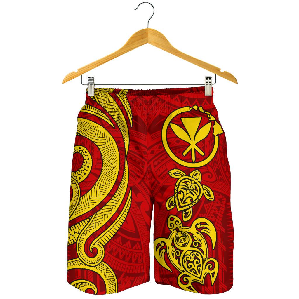 Polynesian Hawaii (Kanaka Maoli) Men Shorts - Red Tentacle Turtle - Polynesian Pride