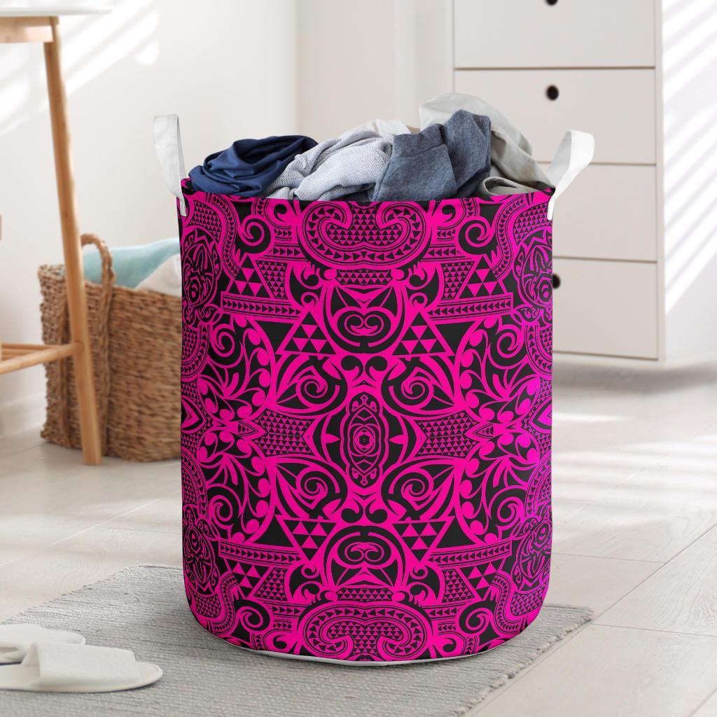 Polynesian Kakau Turtle Green Hawaii Laundry Basket Laundry Basket One Size Green - Polynesian Pride