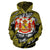 Polynesian Kanaka Maoli Royal Coat of Arms Hawaii Hoodie Yellow - Polynesian Pride