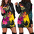 Papua New Guinea Women's Hoodie Dress - Hibiscus Polynesian Pattern Black - Polynesian Pride