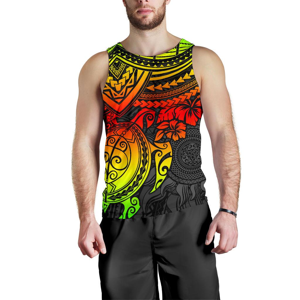 Polynesian Men's Tank Top - Polynesian Reggae Turtle Reggae - Polynesian Pride