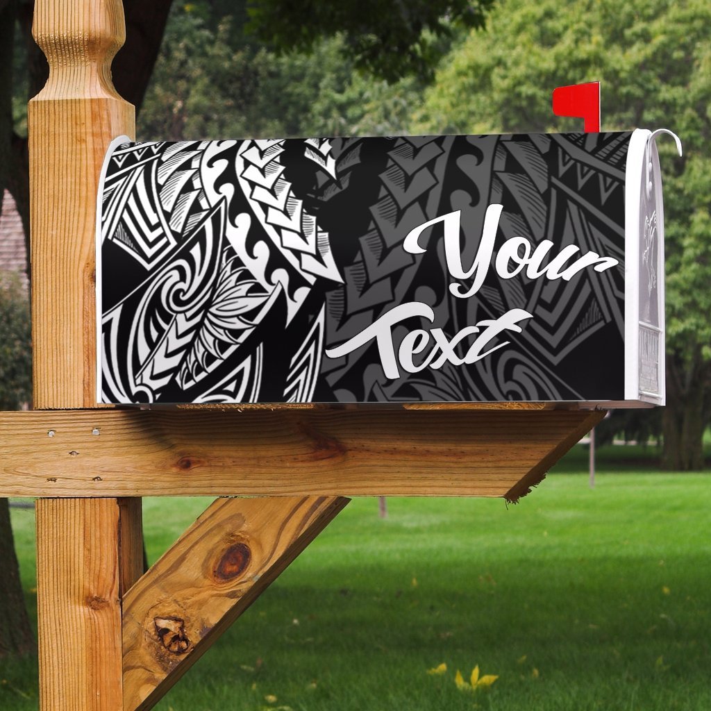 Guam Mailbox Cover - Custom Personalised Wings Style Mailbox Cover - Guam Black - Polynesian Pride