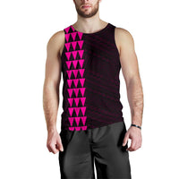 Hawaii Kakau Polynesian Turtle Map Men's Tank Top - Pink - Polynesian Pride