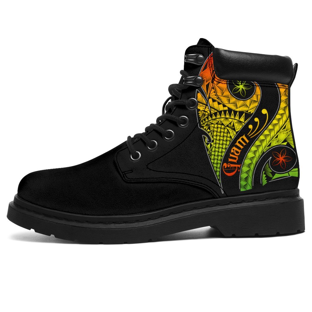 Guam All - Season Boots - Guam Polynesian Decorative Patterns - Polynesian Pride