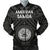 American Samoa Men's Bomber Jacket - Seal In Polynesian Tattoo Style ( Black) Black - Polynesian Pride