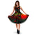 Marshall Islands Polynesian Midi Dress - Turtle Hibiscus Reggae Women Reggae - Polynesian Pride