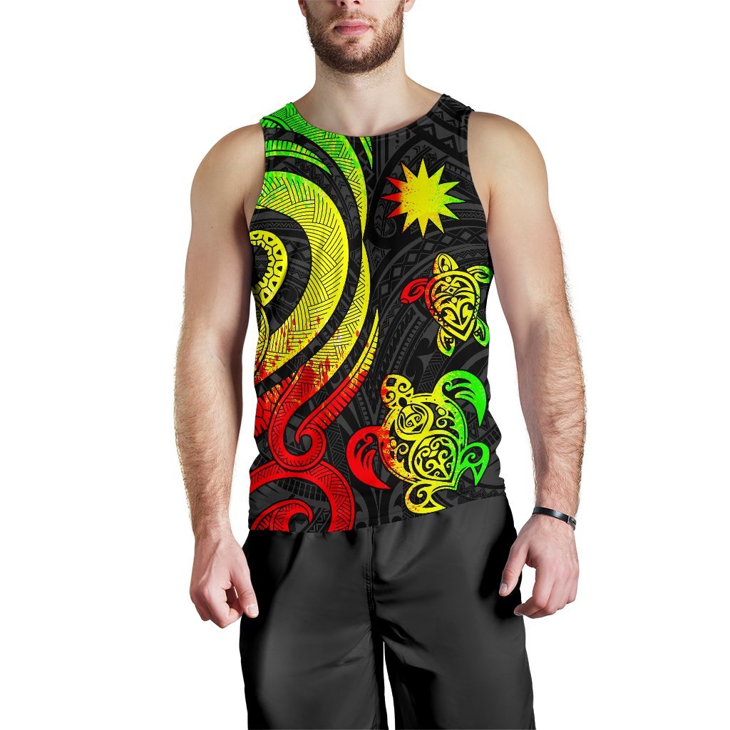 Nauru Men's Tank Top - Reggae Tentacle Turtle - Polynesian Pride