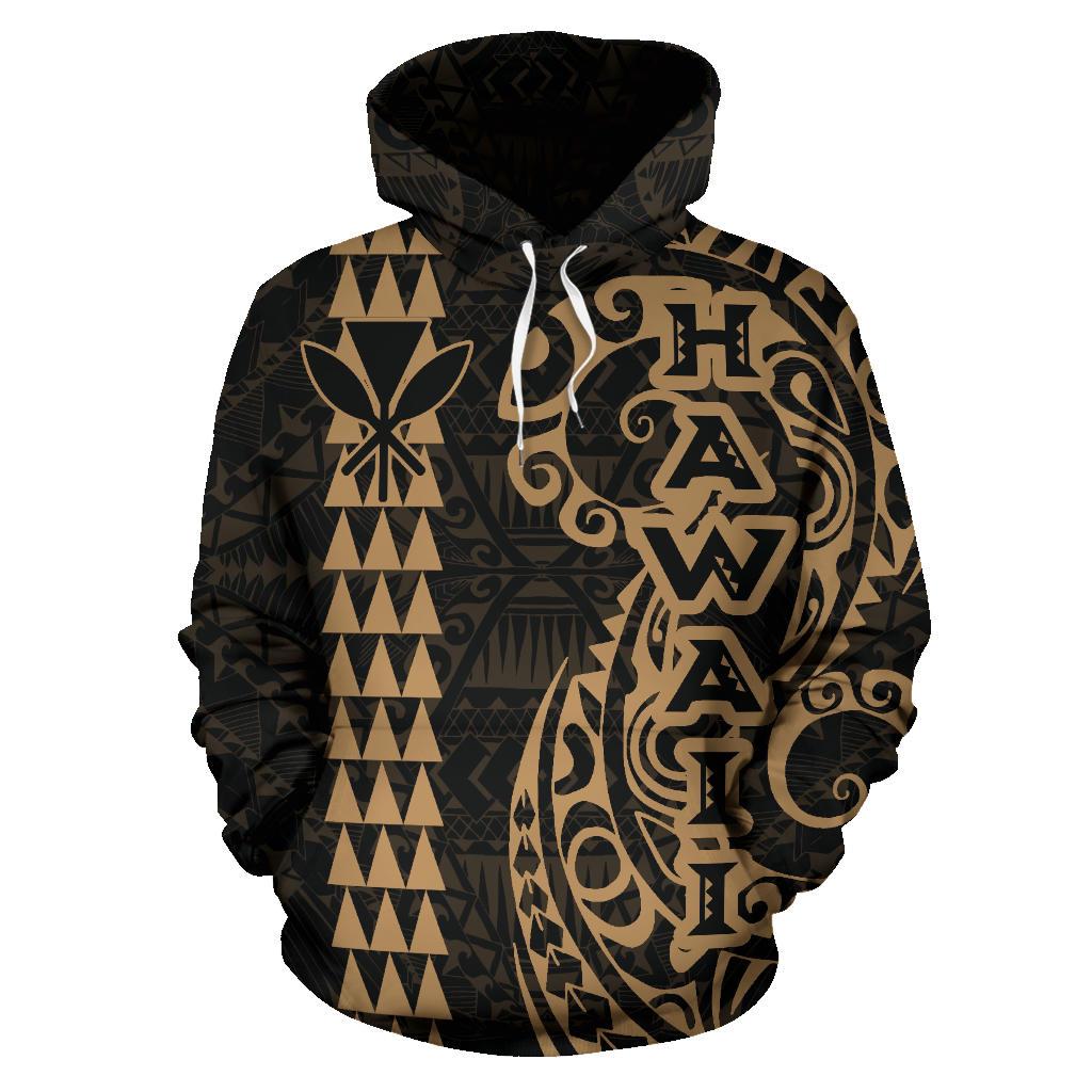 Hawaii Tattoo Hoodie Gold - Polynesian Pride