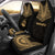 Vanuatu Car Seat Cover - Vanuatu Coat Of Arms Polynesian Chief Tattoo Gold Version Universal Fit Gold - Polynesian Pride