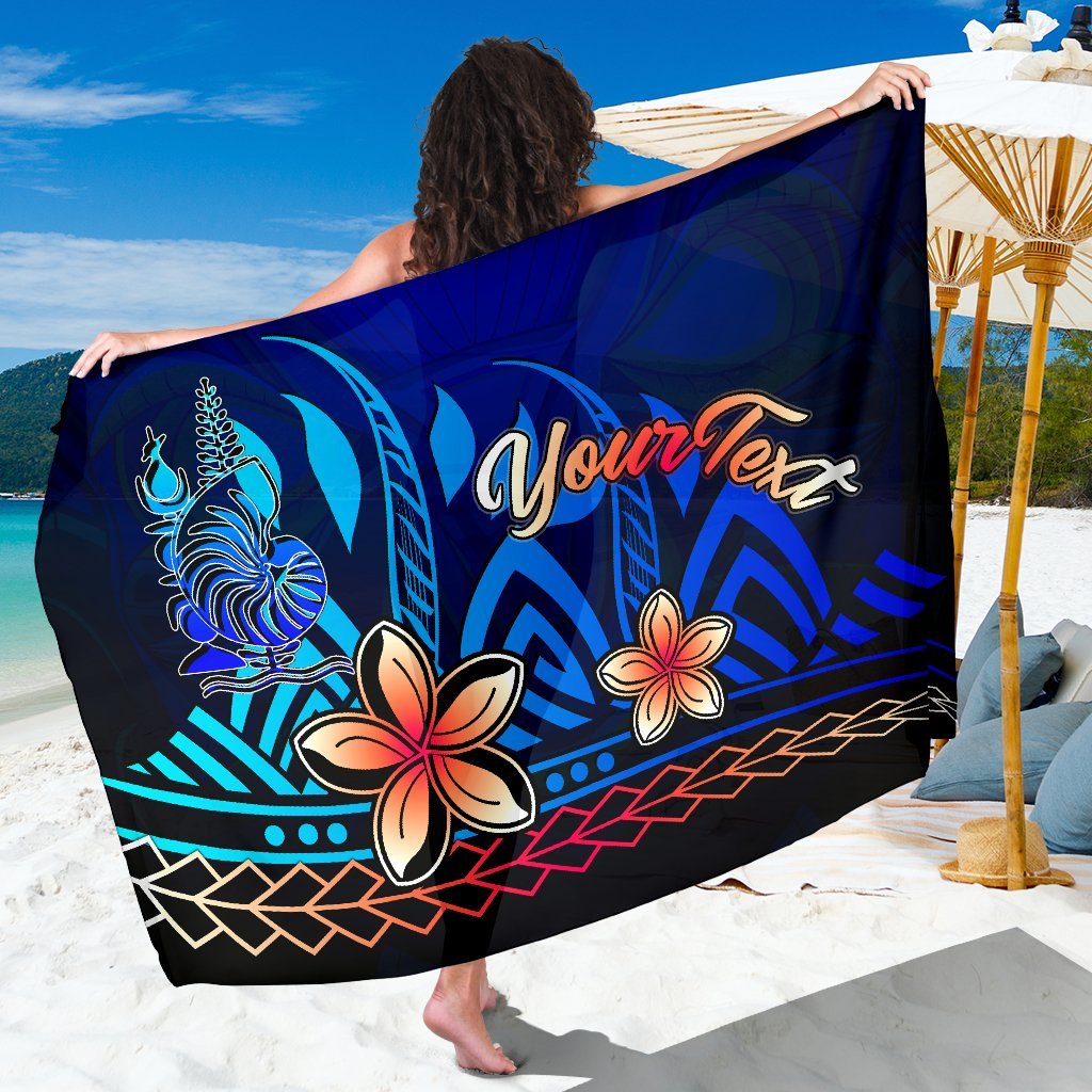 New Caledonia Custom Personalised Sarong - Vintage Tribal Mountain One Style One Size Blue - Polynesian Pride