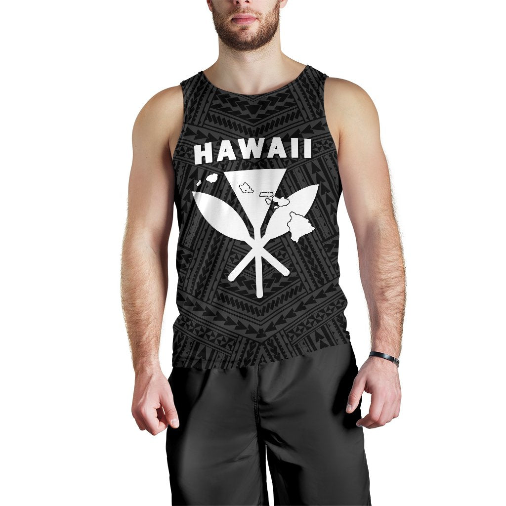 Hawaii Kanaka Polynesian Men's Tank Top White - Polynesian Pride
