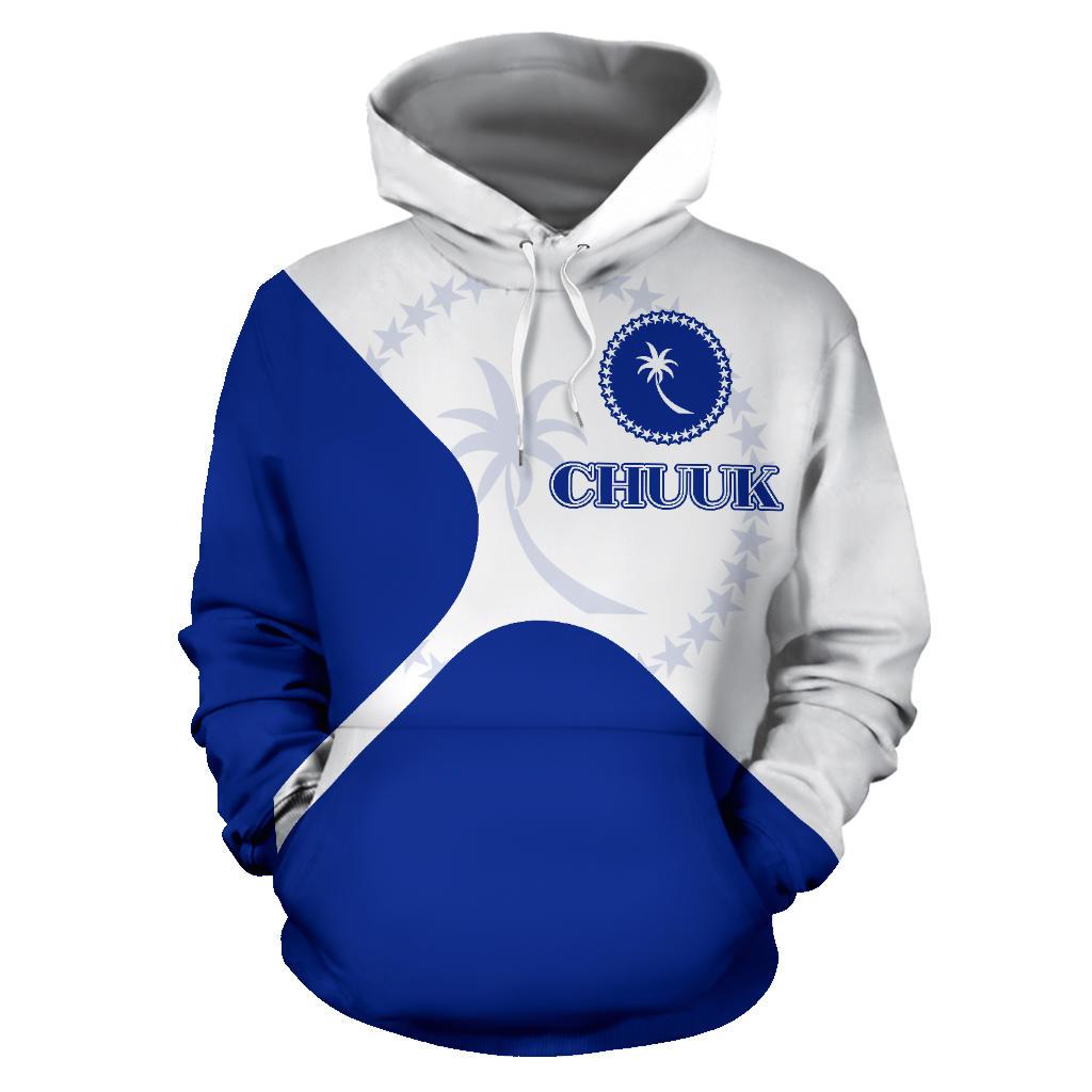 Chuuk States All Over Hoodie Flag Triangular Style - Polynesian Pride