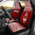 Guam Custom Personalised Car Seat Covers - Guam Coat Of Arms Polynesian Tattoo Fog Red Universal Fit Red - Polynesian Pride