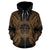Federated States of Micronesian Polynesian All Over Zip up Hoodie Map Gold - Polynesian Pride