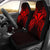 Hawaii Car Seat Cover - Kanaka Maoli Map Red Universal Fit Red - Polynesian Pride