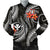 Polynesian Hawaii Men Bomber Jacket - Black Plumeria - Polynesian Pride